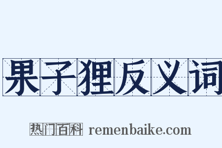 果子狸反义词是什么意思的图片